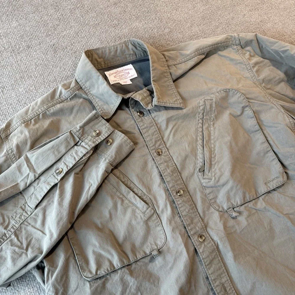 FILSON - Men's Casual Button Down HUNTING Shirt - Olive Green - Large - Picture 2 of 11